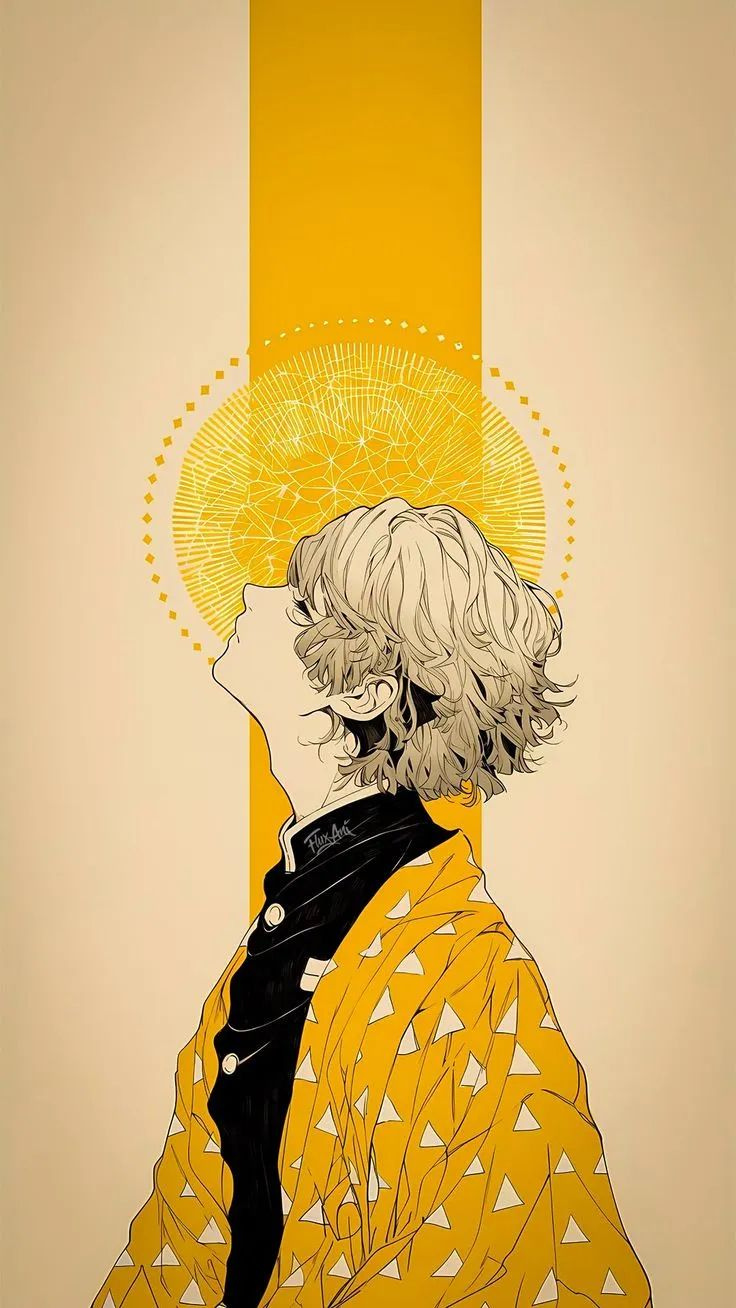Anime Character Zenitsu Core Basics Phone Skin