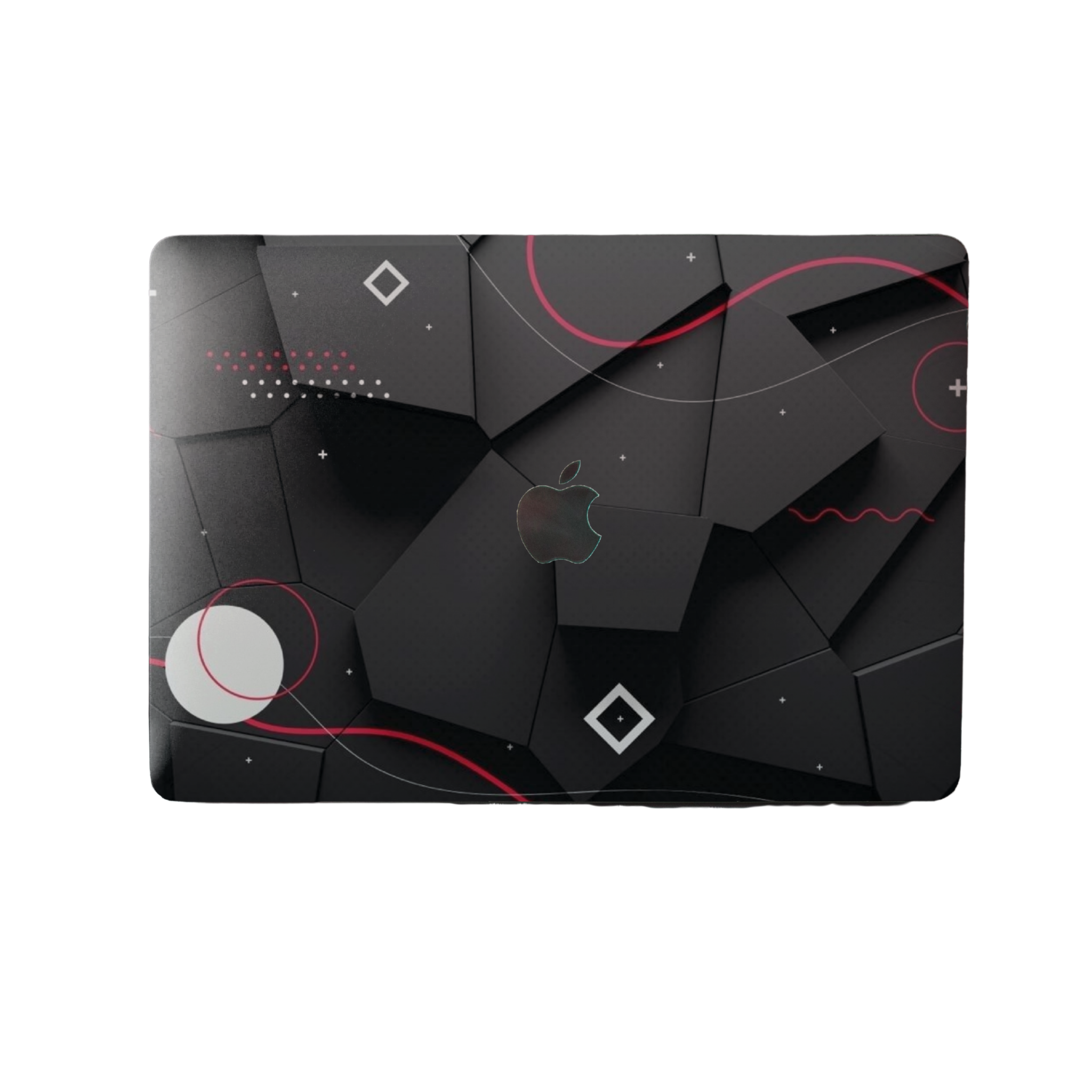 Black Abstract Art laptop skin